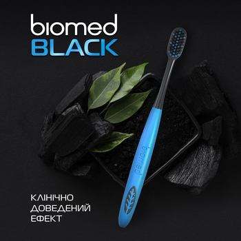 Зубная щетка Biomed Black, голубая - Pampik - 8