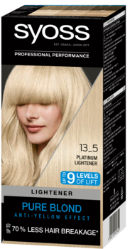 Стійка фарба для волосся Syoss, відтінок 13-5 (Платиновий Освітлювач), 135 мл - Pampik