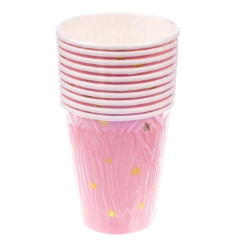 Набор стаканов одноразовых Offtop, 250 мл, розовый, 6 шт. (833632) - Pampik