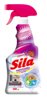 Средство для мытья и очистки ковров, мягкой мебели и текстиля Sila, с распылителем, 500 г - Pampik