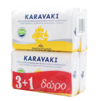 Тверде мило Karavaki Ромашка, 500 г (4 шт. по 125 г) (ABSCa500) - Pampik - 2
