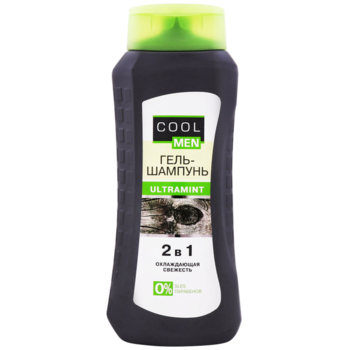 Гель-шампунь 2 в 1 Cool Men Ultramint Охолоджуюча свіжість, 400 мл - Pampik