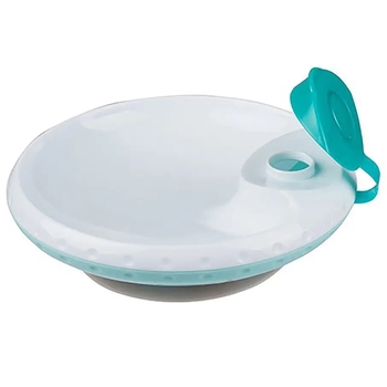 Мисочка BabyOno з присоскою та підігрівачем їжі, м'ятний (1070/01) - Pampik