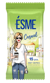 Вологі серветки Esme Повсякденні, 15 шт. - Pampik