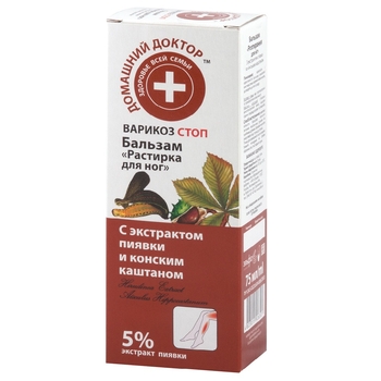 Бальзам Домашний Доктор, Розтирання для ніг, 75мл - Pampik