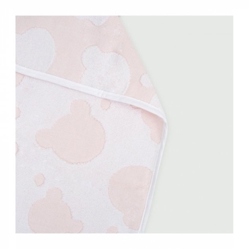 Рушник із куточком Irya Bear, 75х75 см, рожевий (svt-2000022257459) - Pampik - 2
