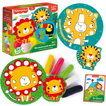 Набор для творчества Fisher-Price Сказочный зоопарк 2 в 1 пазл с эко-тестом (VT4502-03) - Pampik - 2