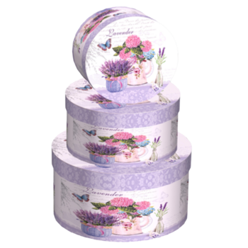 Набір подарункових коробок UFO Lavender 2247-SY342 , 3 шт. (2247-SY342 Набор 3 шт LAVENDER к) - Pampik