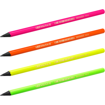 Карандаш чернографитный BIC Evolution Fluo НВ 1 шт. цвет в ассортименте (940758) - Pampik - 2