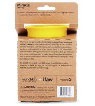 Чашка-непроливайка Munchkin Miracle 360 WildLove Слоненя, 266 мл, жовтий (05193201) - Pampik - 5