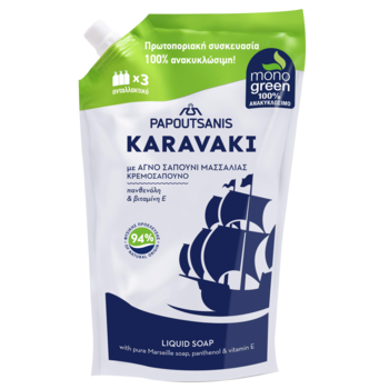 Рідке мило Karavaki Класік, змінний блок, 900 мл - Pampik