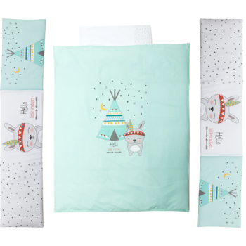 Комплект постельных принадлежностей Interbaby Tipi Oso Menta, 6 единиц (8100246) - Pampik