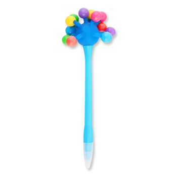 Ручка шариковая Offtop Молекулы, голубой (833795) - Pampik