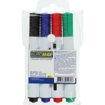 Маркер для магнитных досок Buromax, 4 шт (BM.8800-94) - Pampik - 2