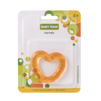 Прорізувач з водою Baby Team Сердечко, помаранчевий (4005 оранж,сердечко) - Pampik - 2