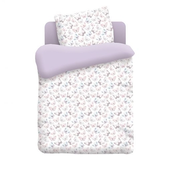 Комплект постельного белья Ecotton Бабочки, поплин, детский, 140х110 см (21886) - Pampik