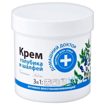 Крем для лица и тела Домашний Доктор Голубика и шалфей, 250 мл - Pampik