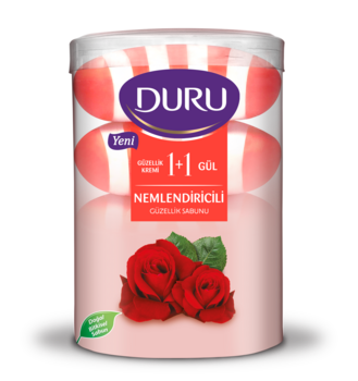 Туалетне мило Duru 1+1 Троянда зі зволожуючим кремом, 4 шт. по 110 г - Pampik