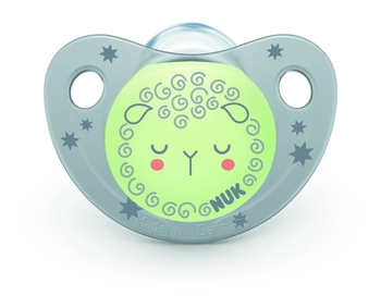 Пустышка силиконовая Nuk Trendline Day&Night, ортодонтическая, прозрачная (3952312) - Pampik