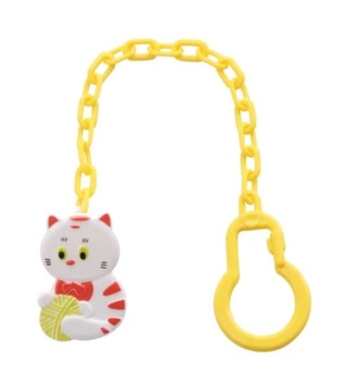 Ланцюжок для пустушки Baby Team Звірятка Котик (3332 котик) - Pampik