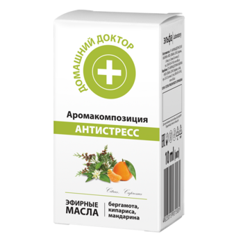 Аромакомпозиція ефірних олій Домашний Доктор Антистрес 10 мл - Pampik