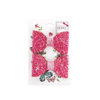 Заколка для волосся Lukky, 2 шт., рожевий (T18450) - Pampik