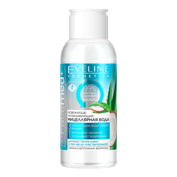 Освіжаюча-заспокійлива міцелярна вода Eveline Facemed +, 3 в 1, 100 мл (B100PMFMA) - Pampik