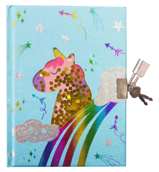 Блокнот на замочке Malevaro Радужный единорог, 80 листов (W360320-S) - Pampik