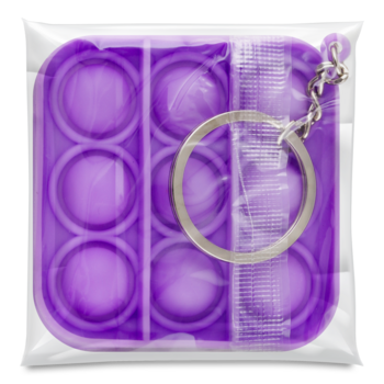 Брелок-антистресс Pop It Offtop, фиолетовий (866722) - Pampik