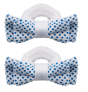 Набор резинок для волос в виде бабочки Titania Terry, 2 шт., белый (7905 GIRL B) - Pampik