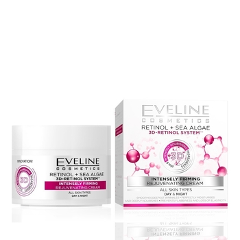 Омолаживающий крем Eveline Ретинол + Морские водоросли, интенсивный лифтинг, 50 мл - Pampik - 2