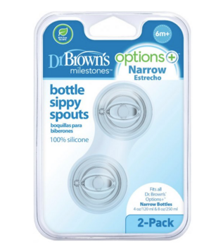 Змінний носик Dr. Brown's Options + для пляшечки-поїльника з вузькою шийкою, 2 шт (SR210-P4) - Pampik - 2