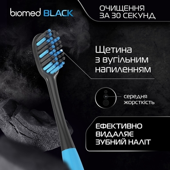 Зубная щетка Biomed Black, голубая - Pampik - 11