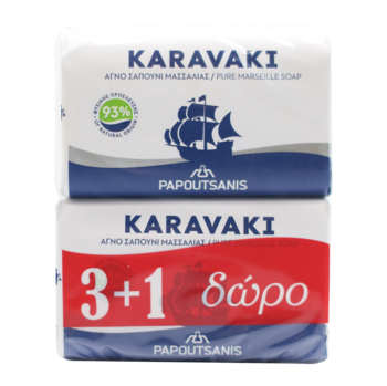 Тверде мило Karavaki Класік, 500 г (4 шт. по 125 г) (ABSCl500) - Pampik