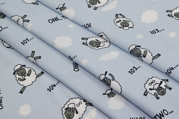 Комплект постельного белья Home Line Ягнята, бязь, 147х112 см, голубой (159127) - Pampik - 2