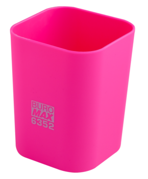 Стакан для канцелярського приладдя Buromax Rubber Touch, рожевий (BM.6352-10) - Pampik