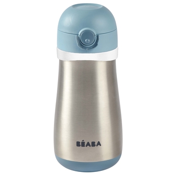 Металевий термопоїльник Beaba, 350 мл, синій (913521) - Pampik
