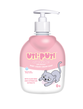 Крем-мило рідке Uti-Puti Дитяче З алое-вера та звіробоєм, з дозатором 300 г - Pampik