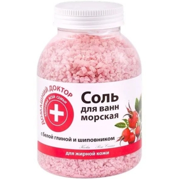 Сіль для ванн Домашний Доктор з білою глиною та шипшиною 1 кг - Pampik