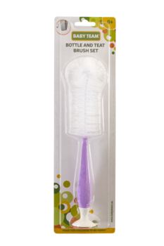 Набір йоржиків Baby Team для пляшечок і сосок, фіолетовий, 2 шт. (1600) - Pampik - 3