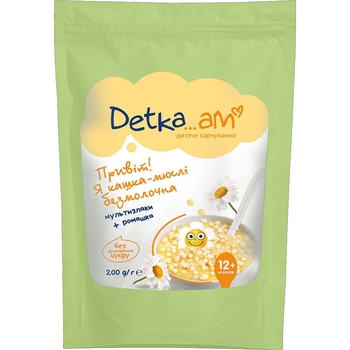 Безмолочна каша-мюслі Detka...am Мультизлакова з ромашкою 200 г - Pampik