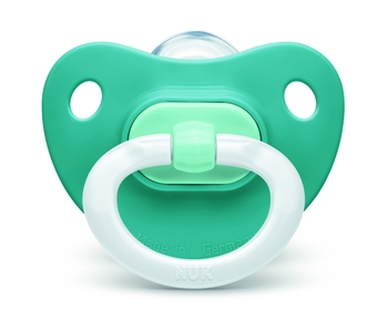 Пустышка силиконовая NUK Fashion, ортодонтическая, 6-18 мес, голубой (3952356) - Pampik