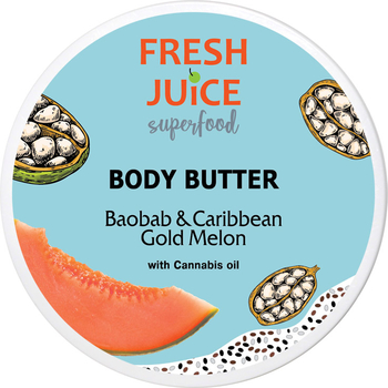 Крем-масло для тела Fresh Juice Superfood Baobab & Caribbean Gold Melon 225 мл - Pampik