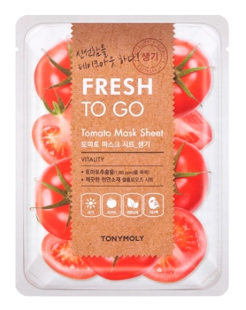 Освежающая тканевая маска для лица Tony Moly Fresh To Go с экстрактом томата, 22 г - Pampik