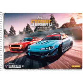 Альбом для малювання Star Синій та червоний автомобіль для хлопчиків 30 аркушів (PB-SC-030-441) - Pampik