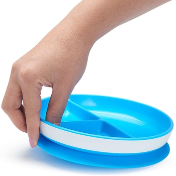 Тарілка на присосці Munchkin Stay Put, блакитна (27160.01) - Pampik - 2