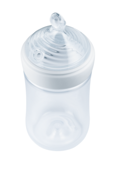 Пляшечка Nuk Nature Sense, з широким горлечком, з силіконовою соскою, 6-18 міс., 260 мл, білий (3952538) - Pampik - 2