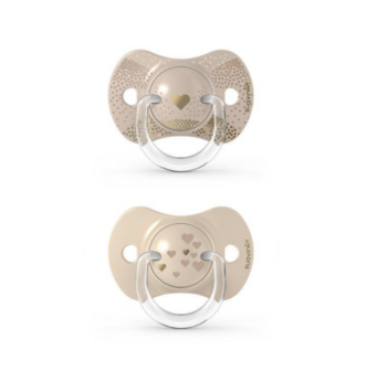 Пустушка силіконова Suavinex Чарівні історії, 6-18 міс., 2 шт., золотий (307332) - Pampik