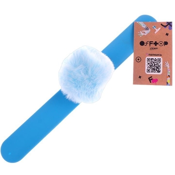 Пушистый браслет Offtop, голубой (860254) - Pampik