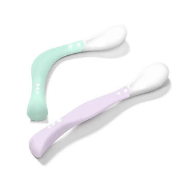 Ложечки BabyOno еластичні, фіолетовий і м'ятний, 2 шт. (1066) - Pampik - 2